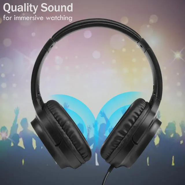 Alt view image 6 of 7 - 18Ft Extra Long Cord Headphones for TV Watching & PC with Volume Control | Over Ear Stereo Headset with 5.5M Extension Spring Coiled Cord, Universal 3.5mm AUX Audio, Ideal Gift for Parents & Seniors