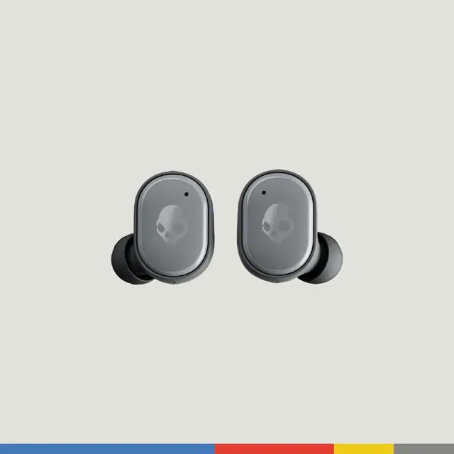 Alt view image 3 of 6 - Grind Wireless Earbuds, Bluetooth Headphones, Up to 40 Hours Battery, Noise Isolating Fit, Microphone for iPhone Android, Customizable via Skull-iQ App - Chill Grey