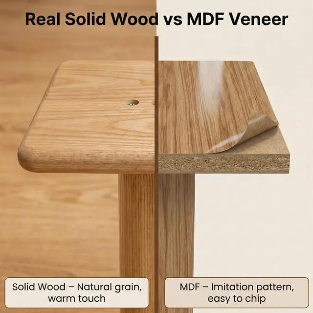 Alt view image 4 of 7 - Desktop Speaker Stands Made of Pure Solid Wood, Natural Style, 360° Rotatable Top Plate, Suitable for Medium/Large Tabletop Speakers and Studio Monitors (Natural Oak_DSS7(7 inch))