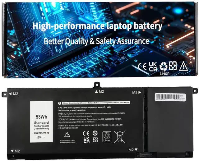 Main image of 15V H5CKD Battery for Dell Inspiron 7506 7405 7306 7300 7500 | Battery Replacement for 5406 5400 5502 5501 5402 5401 5505 5300 5301 5508 5509 Latitude 3410 3510 Vostro p102f p126g 7T8CD
