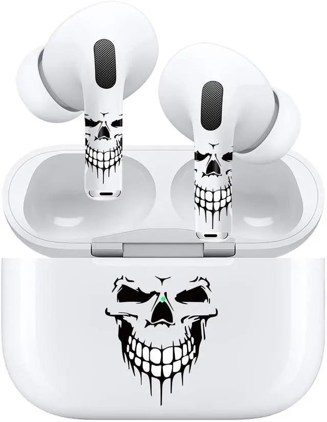 Main image of for AirPods Sticker Skin Set, Earbud + Charging Case Wrap Decals, Applicator Included + Spare, Fits AirPods 1/2/3/4 & Pro/Pro 2/Pro 3 Dripping Skull