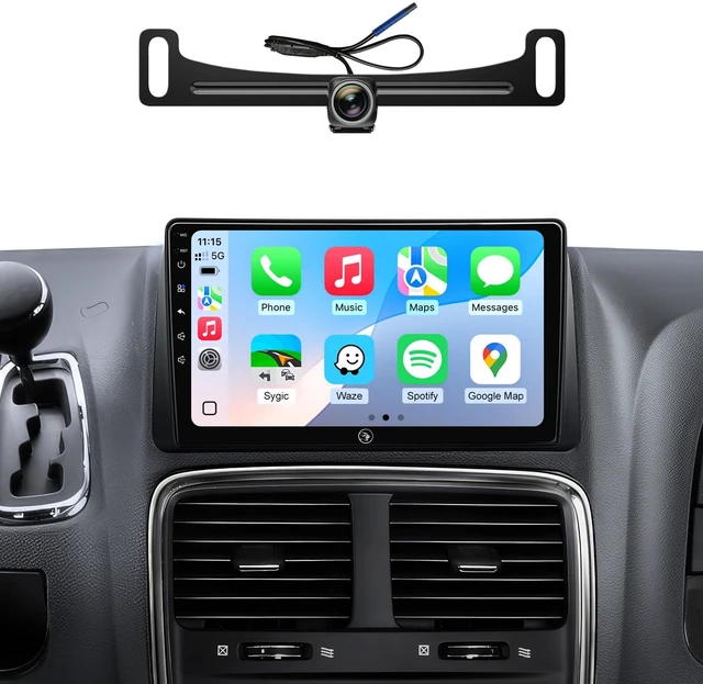 Main image of 9" QLED Radio Upgrade for Dodge Grand Caravan 2011-2020 & Chrysler Town Country 2012-2016, Wireless CarPlay Android Auto Minivan Stereo w/ 1080P Camera 5G WiFi