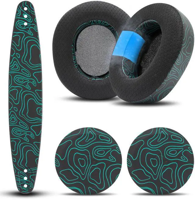 Main image of Mod Kit Nova Pro Wireless & Nova Elite RandomFrankP Edition - Cooling Gel Earpads, Silicone Headband, & Magnetic Plates for SteelSeries Arctis Nova Pro Wireless & Nova Elite by Wicked Cushions