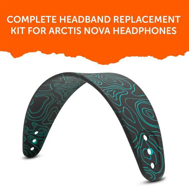 Alt view image 6 of 7 - Mod Kit Nova Pro Wireless & Nova Elite RandomFrankP Edition - Cooling Gel Earpads, Silicone Headband, & Magnetic Plates for SteelSeries Arctis Nova Pro Wireless & Nova Elite by Wicked Cushions