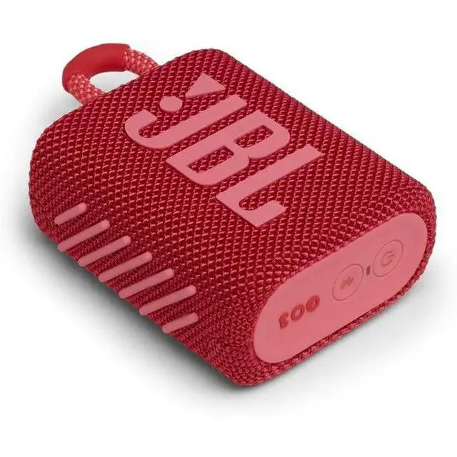Alt view image 3 of 4 - GO 3 Waterproof Ultra Portable Bluetooth Speaker Bundle with Megen Hardshell Case (Red)
