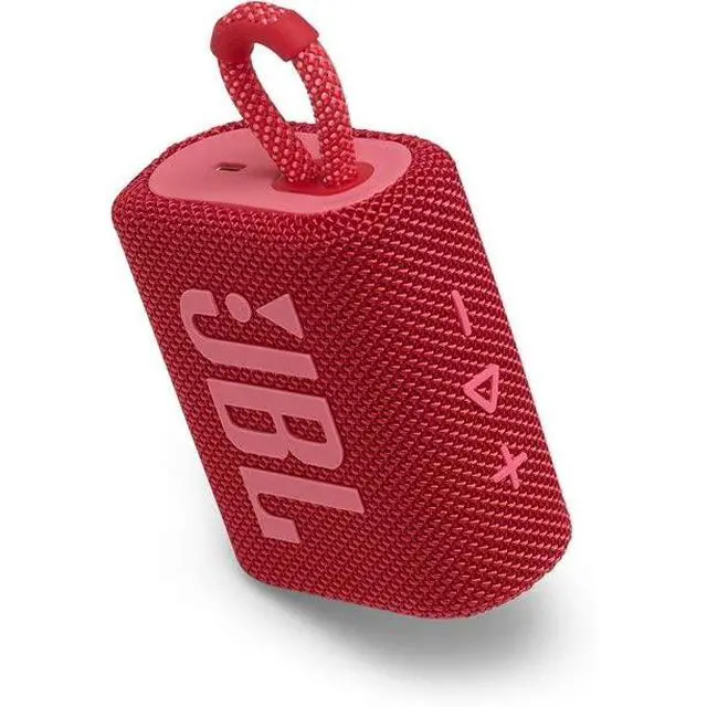 Alt view image 2 of 4 - GO 3 Waterproof Ultra Portable Bluetooth Speaker Bundle with Megen Hardshell Case (Red)