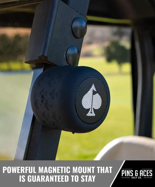 Alt view image 4 of 7 - Spade Speaker Portable Bluetooth Speaker - Versatile, 8 Hour Battery Life Portable Speaker - 45ft. Range, Magnetic Base Attaches to Your Golf Cart, Golf Clubs, Golf Bag, & More (Single)