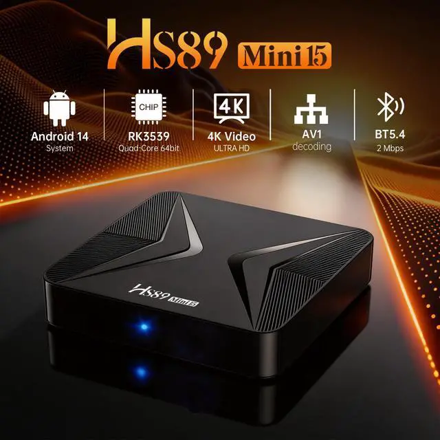 Alt view image 2 of 7 - Android TV Box 14.0,HS89 MINI15 Android Box 2GB RAM 16GB ROM RK3539 4K | Quad-Core Cortex-A55 CPU,2.4GHz/5GHz Dual Band WiFi6 4K Ultra HD Resolution Bluetooth 5.4,Android TV Box