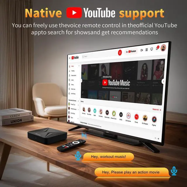 Alt view image 7 of 7 - Android TV Box 14.0,HS89 MINI15 Android Box 2GB RAM 16GB ROM RK3539 4K | Quad-Core Cortex-A55 CPU,2.4GHz/5GHz Dual Band WiFi6 4K Ultra HD Resolution Bluetooth 5.4,Android TV Box