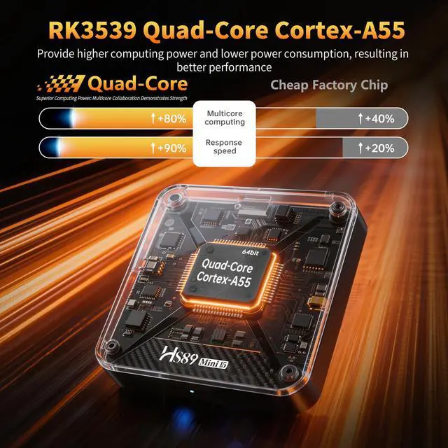 Alt view image 6 of 7 - Android TV Box 14.0,HS89 MINI15 Android Box 2GB RAM 16GB ROM RK3539 4K | Quad-Core Cortex-A55 CPU,2.4GHz/5GHz Dual Band WiFi6 4K Ultra HD Resolution Bluetooth 5.4,Android TV Box
