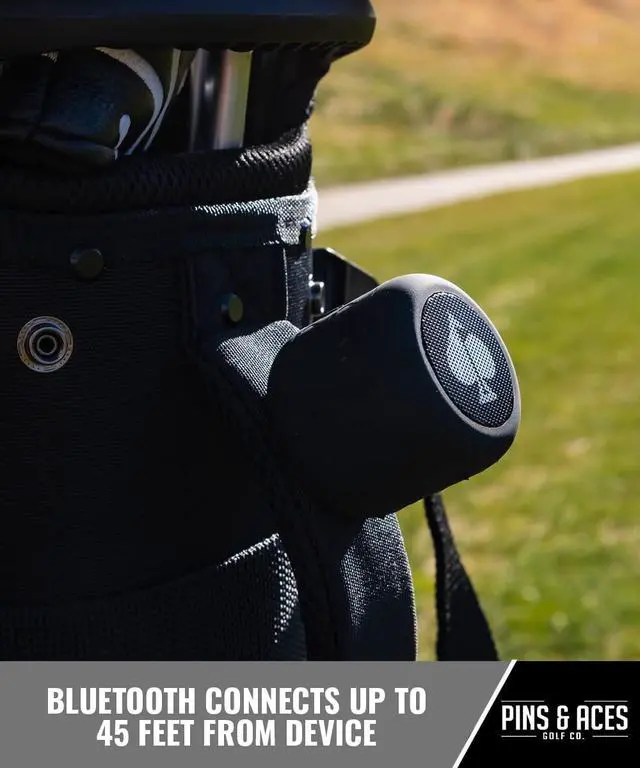 Alt view image 6 of 7 - Spade Speaker Portable Bluetooth Speaker - Versatile, 8 Hour Battery Life Portable Speaker - 45ft. Range, Magnetic Base Attaches to Your Golf Cart, Golf Clubs, Golf Bag, & More (Single)