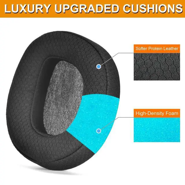 Alt view image 5 of 7 - Mesh Fabric Earpads for Turtle Beach Stealth 600 Gen2/600 Gen3/500XB | Also for Stealth 600 Gen 2/600 Gen2 USB/600 Gen 2 MAX/600 Gen3(600XB)/500 XB Headset,Durable Mesh Fabric