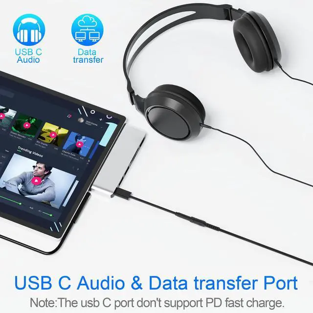 Alt view image 6 of 6 - Surface Pro 7 Docking Station, 6-in-2 Hub with 4K HDMI, USB-C Audio & Data, 2 USB 3.0, TF/SD Card Slot, For Surface Pro 7