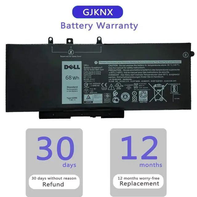 Alt view image 7 of 7 - DELL GJKNX DY9NT Battery for Dell Latitude 5480 5580 5280 5288 5488 5590 5591 5490 5491 5495 E5480 E5580 E5590 Precision 15 3520 3530 GJKNX GD1JP 0GD1JP DY9NT 0DY9NT 5YHR4 451-BBZG FPT1C KCM82 MT31P