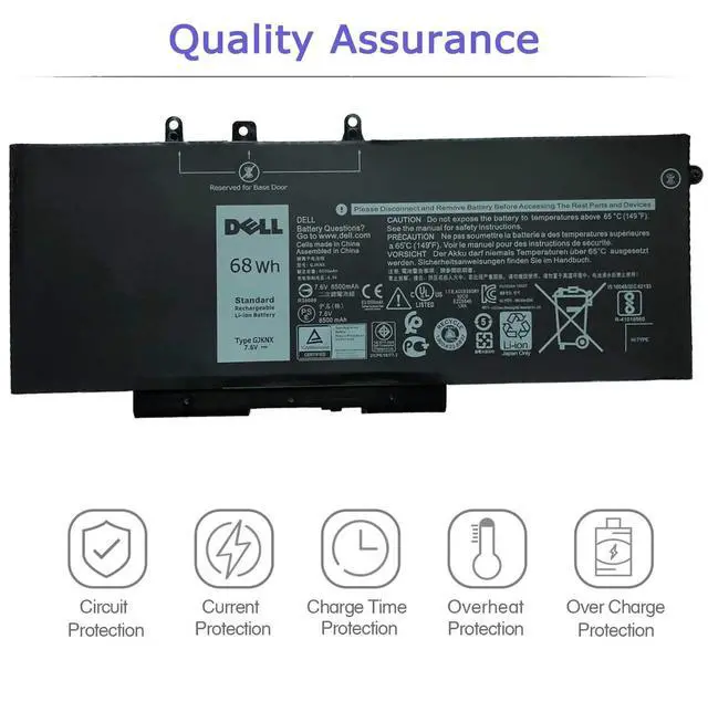 Alt view image 6 of 7 - DELL GJKNX DY9NT Battery for Dell Latitude 5480 5580 5280 5288 5488 5590 5591 5490 5491 5495 E5480 E5580 E5590 Precision 15 3520 3530 GJKNX GD1JP 0GD1JP DY9NT 0DY9NT 5YHR4 451-BBZG FPT1C KCM82 MT31P