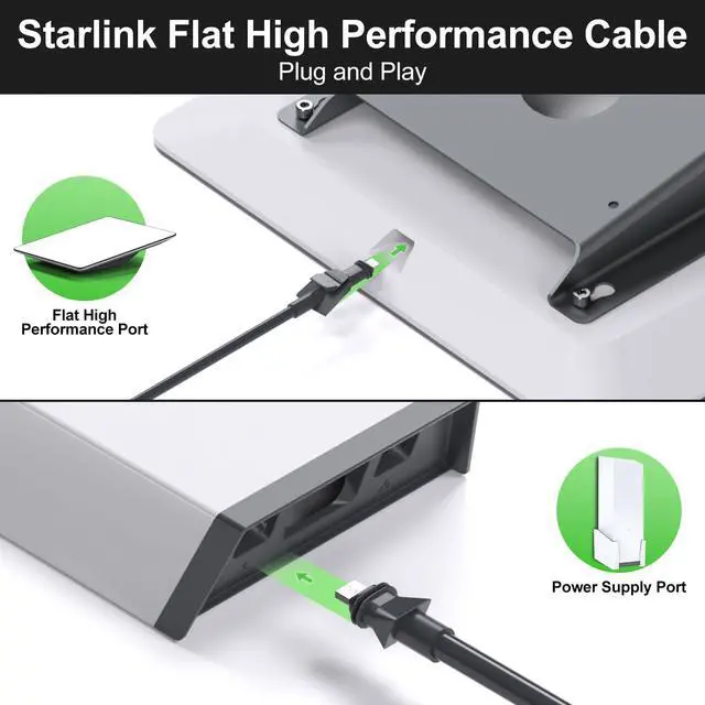 Alt view image 3 of 7 - for Starlink Flat High Performance Cable Gen 2 Accessories 75FT/23M | Replacement linkoostar FHP Cable for Starlink Rectangular Waterproof Extension Flat High Performance Cord