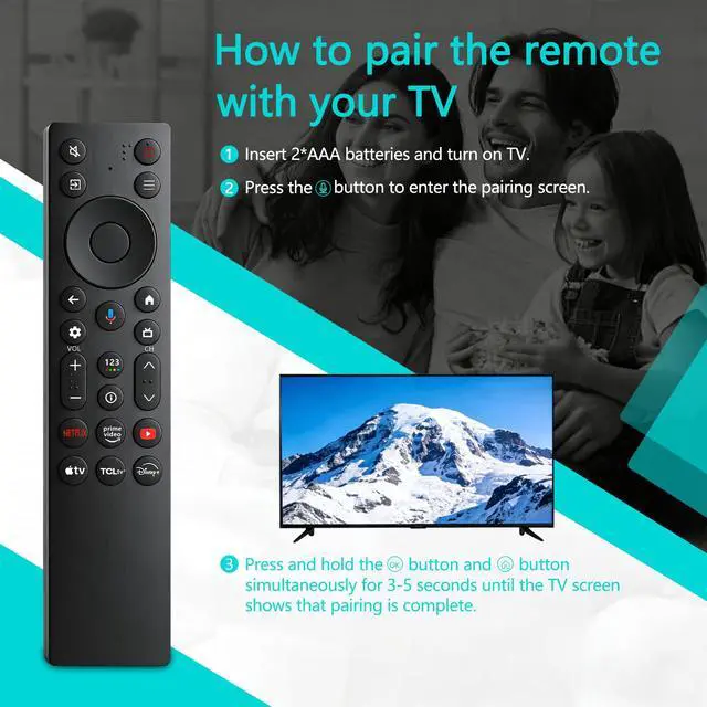 Alt view image 6 of 7 - RC923A FMB1 Voice Remote Control Replacement Compatible with TCL 2025 4K OLED Smart TV Models 50QM6K 55QM6K 55QM7K 65QM6K 65QM7K 75QM6K 75QM7K 85QM6K 85QM7K 98QM6K 98QM7K