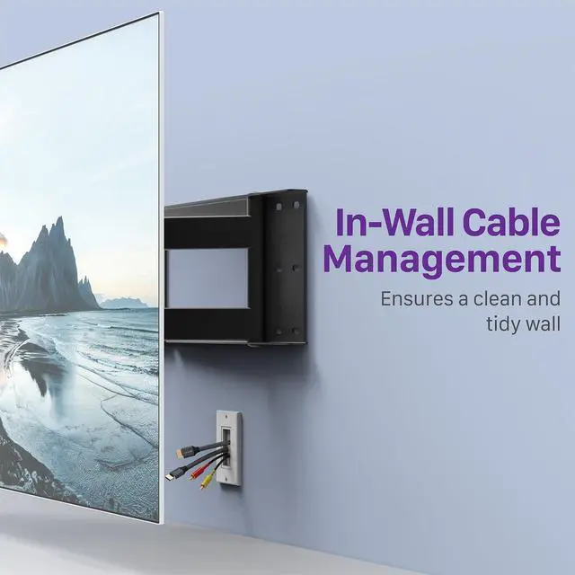 Alt view image 3 of 7 - 1-Gang Brush Style Passthrough Low Voltage Wall Plate - 5 Pack | Single Gang In-Wall Installation Faceplate Insert for Speaker Wires, Coaxial Cables, HDMI, or Network Phone Cord Routing