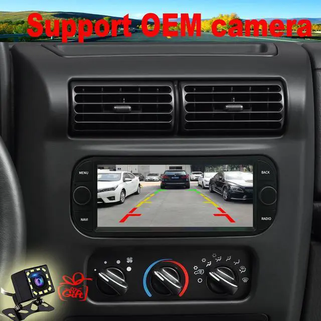 Alt view image 4 of 6 - for Chrysler Dodge Jeep Radio Upgrade 2002 2003 2004 2005 2006,Android Stereo Replacement,6.8inch 4-core CPU,Carplay and Android Auto,Free Camera