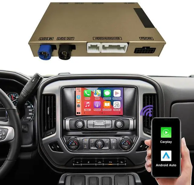 Main image of 2026 Wireless CarPlay Retrofit Kit for Cadillac, Buick, Chevrolet and GMC | HMI 2.0 System 2014-2020 | Android Auto & Mirror Link & Reverse Camera | Original Car Function Retained