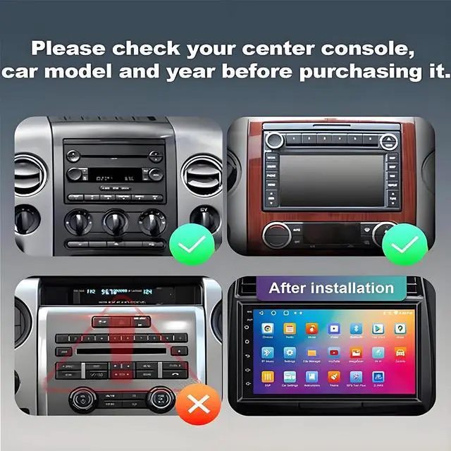 Alt view image 2 of 7 - 7 inch Touchscreen Car Stereo Fit for Ford F150 2004-2008 F250 2006-2014, Android13.0 Car Radio for Escape Focus Mustang Expedition Fusion with Carplay Android Auto GPS Backup Camera - 2+32G