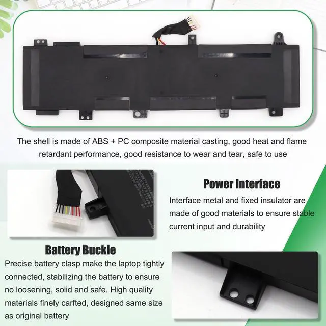 Alt view image 7 of 7 - C41N1906-1 Laptop Battery Replacement for ASUS TUF Gaming A15 FA506IV FA506QR A17 FA706IU F15 FX506 FX506LU FX506IV F17 FX706 FX706IU FX766IU ROG Zephyrus Duo 15 GX550 Series 15.4V 90Wh