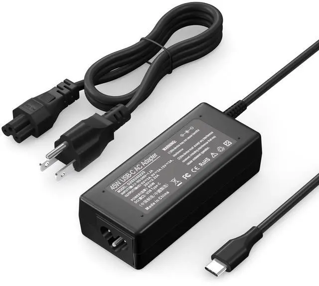 Main image of 45W USB-C Laptop Charger Compatible with HP Chromebook X360 11 14 14-ca051wm 14-ca052wm 14-ca091wm 14-ca0061dx Type C Power Supply Adapter
