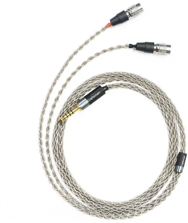 Main image of 6N Single Crystal Silver Upgrade Headphone Cable for Dan Clark Audio AEON 2, AEON 2 Noire/Closed, Stealth, Expanse, E3, Noire X, Ether C Flow, Ether 2 (4.4mm Plug)