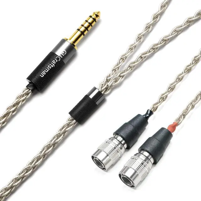 Alt view image 2 of 7 - 6N Single Crystal Silver Upgrade Headphone Cable for Dan Clark Audio AEON 2, AEON 2 Noire/Closed, Stealth, Expanse, E3, Noire X, Ether C Flow, Ether 2 (4.4mm Plug)