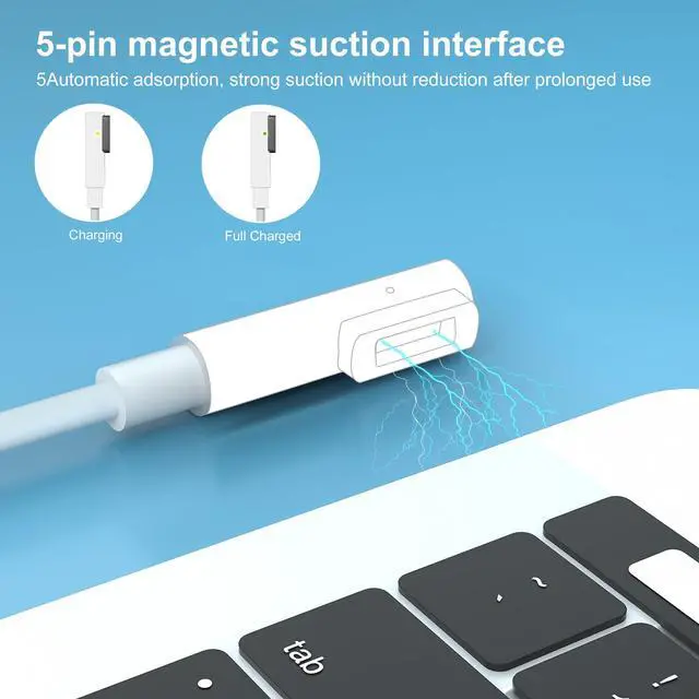Alt view image 6 of 7 - Mac Book Pro Charger 85W Mag 1 Magnetic L-Tip Power Adapter | Compatible with 13 & 15 & 17 Inch, Mac Book Pro Before Mid 2012