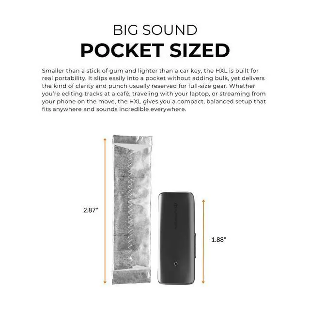Alt view image 2 of 7 - HXL Balanced Portable DAC and Headphone Amplifier 4.4mm Balanced Output, 520mW Power, Hi-Res Audio for Audiophile Headphones | Balanced Output, 520mW Power, Hi-Res Audio for Audiophile Headphones