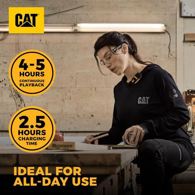 Alt view image 4 of 6 - Wearable Bluetooth Speaker | Clip-On Speaker with Built-in Mic for Jobsite, Construction, Outdoor | Water-Resistant | Hands-Free Calls & Music