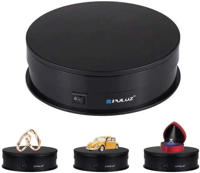 Main image of 360 Degree Photography Turntable Rotating Display Stand, 5.7in(15cm) Diameter 360 Degree Turntable Display Stand for Photography Video Shooting Props Jewelry, Max Load 33Lb (Black)