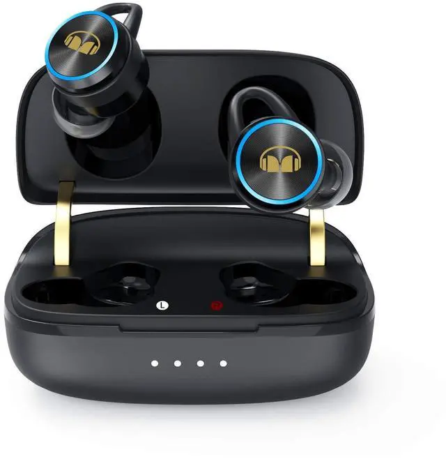 Main image of Clarity 101Plus AirLinks Wireless Earbuds, Bluetooth 5.0 in-Ear Headphones with Charging Case, Stereo Earphones Deep Bass Sound, Built-in Mic, Clear Call, Water Resistant Design for Sports