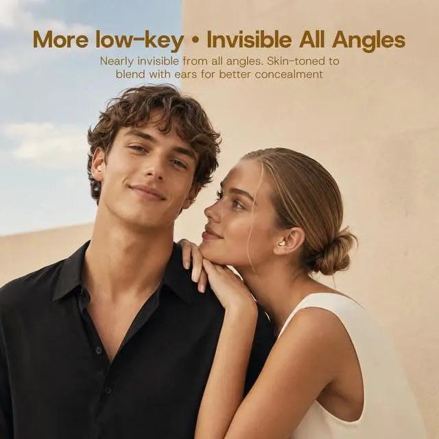 Alt view image 3 of 7 - Small Mini Invisible Earbuds Wireless Bluetooth for Small Ears Low Profile Tiny Discreet Hidden Sleeping Earbuds for Work Sleep Ear Buds Invisible Headphones Buds Skin Tone