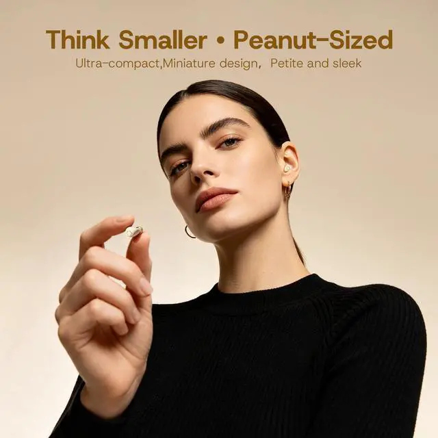 Alt view image 2 of 7 - Small Mini Invisible Earbuds Wireless Bluetooth for Small Ears Low Profile Tiny Discreet Hidden Sleeping Earbuds for Work Sleep Ear Buds Invisible Headphones Buds Skin Tone