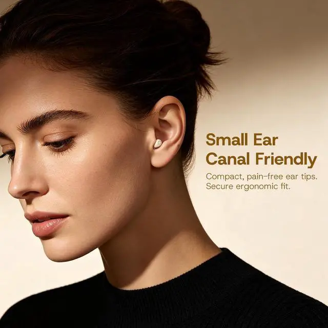 Alt view image 4 of 7 - Small Mini Invisible Earbuds Wireless Bluetooth for Small Ears Low Profile Tiny Discreet Hidden Sleeping Earbuds for Work Sleep Ear Buds Invisible Headphones Buds Skin Tone