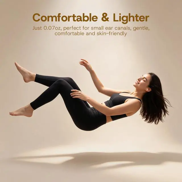 Alt view image 6 of 7 - Small Mini Invisible Earbuds Wireless Bluetooth for Small Ears Low Profile Tiny Discreet Hidden Sleeping Earbuds for Work Sleep Ear Buds Invisible Headphones Buds Skin Tone