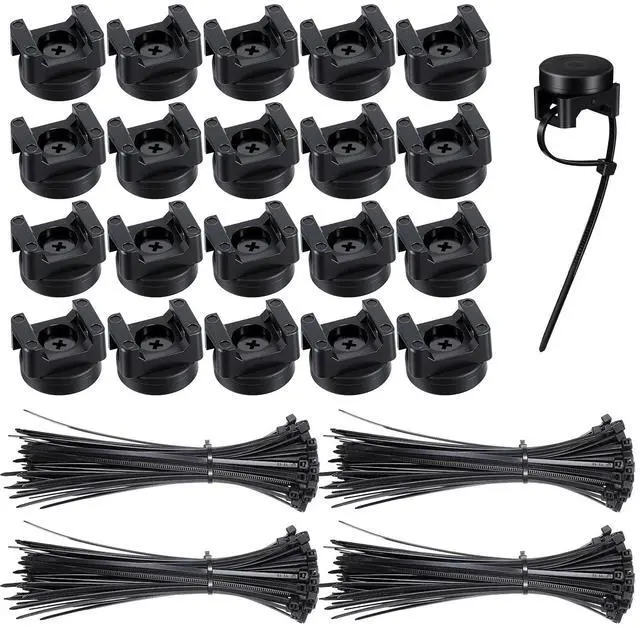 Main image of Magnetic Zip Tie Mounts, 20Pcs Magnetic Clips with 100Pcs Magnetics Cable Ties, Heavy Duty Magnetics Wire Holder for Cable Management