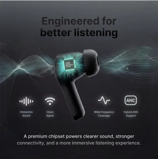 Alt view image 3 of 7 - MagSafe Compatible Earbuds, Never Lose Earbuds,50H Playtime, ANC/ENC | Wireless Magnetic Earbuds Attach to Phone, Anti-Loss, Find My, ANC Noise Cancelling, Kickstand, 0.47in Slim Case, IP54