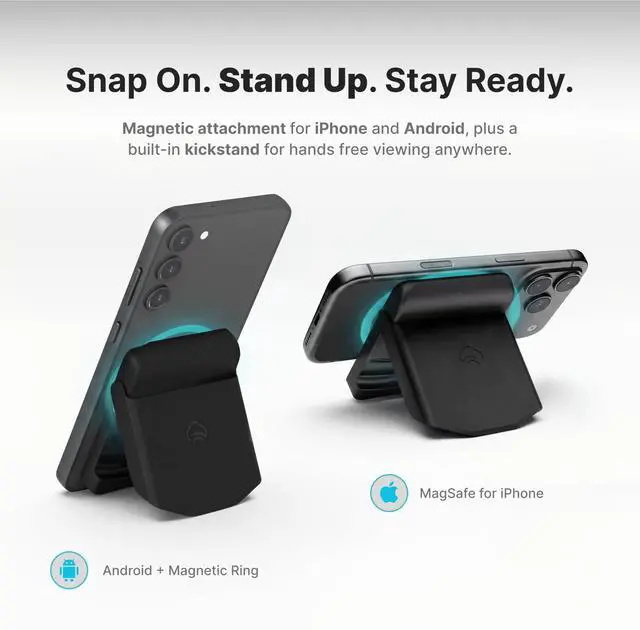 Alt view image 5 of 7 - MagSafe Compatible Earbuds, Never Lose Earbuds,50H Playtime, ANC/ENC | Wireless Magnetic Earbuds Attach to Phone, Anti-Loss, Find My, ANC Noise Cancelling, Kickstand, 0.47in Slim Case, IP54
