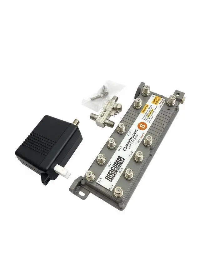 Main image of DIGICOMM CSMF1APDU9VPI HomeConnect 9-Port Passive VoIP MoCA Amplifier for Comcast, Xfinity, RCN, Optimum, Wow, COX, Spectrum