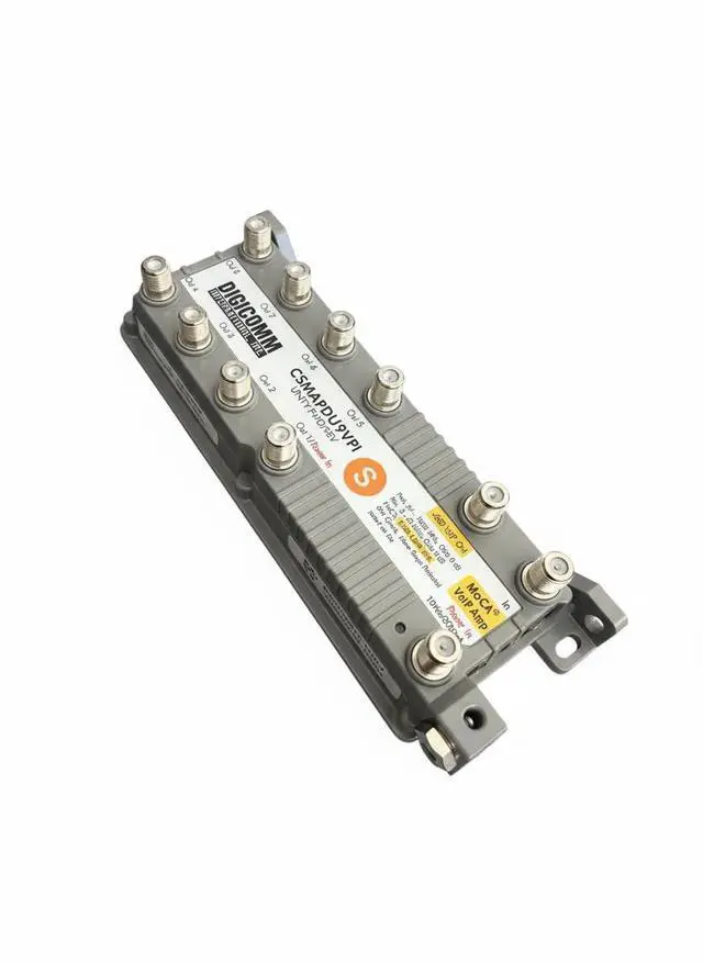 Alt view image 2 of 4 - DIGICOMM CSMF1APDU9VPI HomeConnect 9-Port Passive VoIP MoCA Amplifier for Comcast, Xfinity, RCN, Optimum, Wow, COX, Spectrum