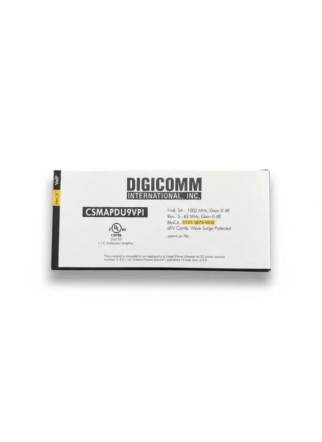 Alt view image 3 of 4 - DIGICOMM CSMF1APDU9VPI HomeConnect 9-Port Passive VoIP MoCA Amplifier for Comcast, Xfinity, RCN, Optimum, Wow, COX, Spectrum