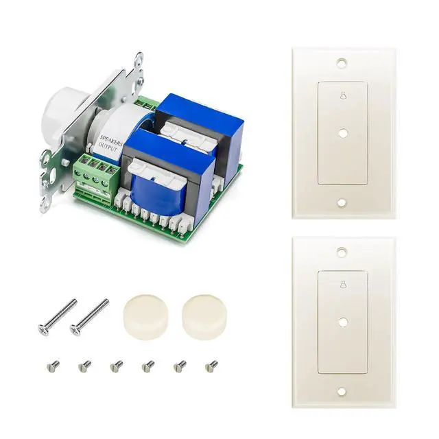 Alt view image 2 of 6 - VC-R100 Volume Controls 100W Impedance Matching Wall Mount Knob | Flush in-Wall Plate Rotary Knob for Hi-Fi Home Audio, for Dedicated Audio Zone Volume Adjustment