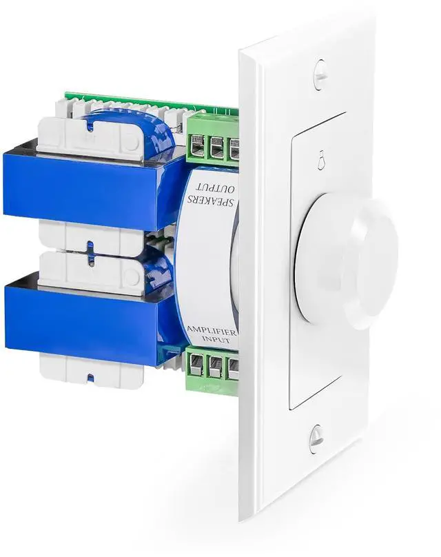 Main image of VC-R100 Volume Controls 100W Impedance Matching Wall Mount Knob | Flush in-Wall Plate Rotary Knob for Hi-Fi Home Audio, for Dedicated Audio Zone Volume Adjustment