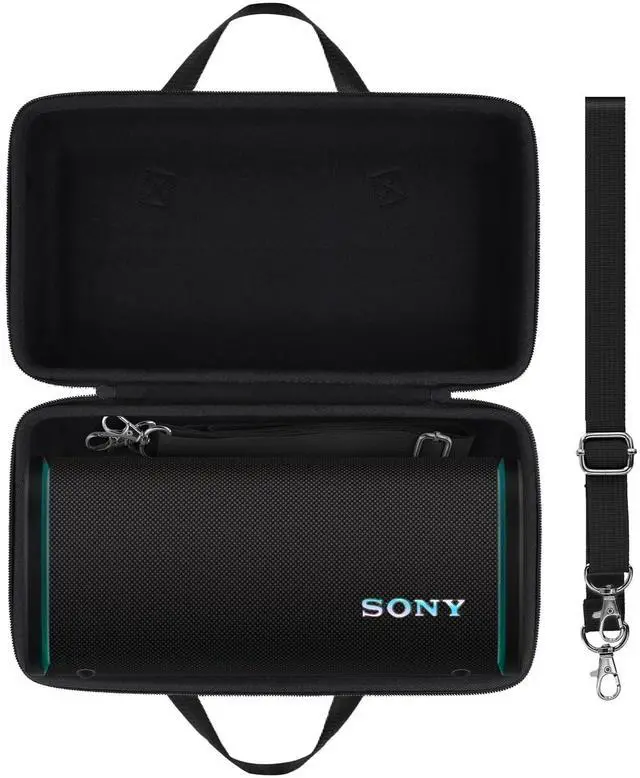 Main image of Hard Case for Sony ULT Field 5 Portable Bluetooth Speaker, Black | Smooth Zipper, Soft Handle, Detachable Shoulder Strap, Flexible Carrying Options, Portable Design, Spacious Interior