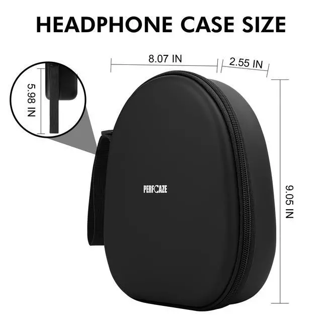 Alt view image 2 of 7 - Hard Headphone Case for Sony WH-CH720N / JBL Tune Live 720BT 770NC / Bmani | Portable Carrying Case for Over-Ear Headphone with Mesh Pocket, Handle Strap, Travel & Stroage, Black