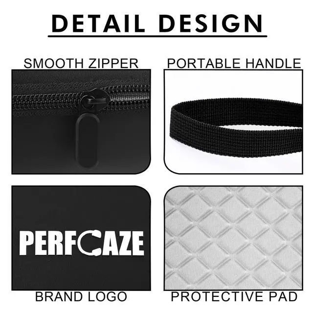 Alt view image 6 of 7 - Hard Headphone Case for Sony WH-CH720N / JBL Tune Live 720BT 770NC / Bmani | Portable Carrying Case for Over-Ear Headphone with Mesh Pocket, Handle Strap, Travel & Stroage, Black