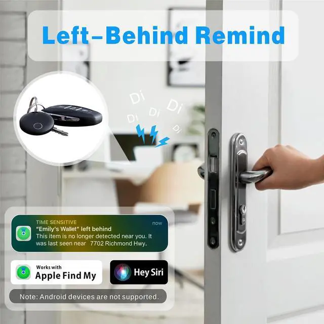 Alt view image 3 of 7 - Air Tracker Tags-4 Pack, Smart Bluetooth Tracker Works with Apple Find My (iOS Only), Item Finder Locator for Keys, Luggage, Backpack, IP67 Waterproof